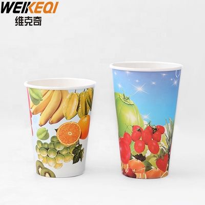 Disposable single wall Paper Cups with Dome Lids for ice Beverages