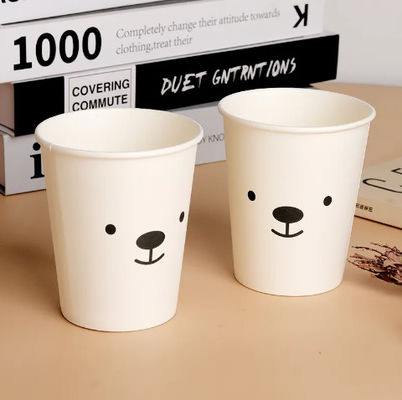 Wegwerpplaat bekleed 9oz 250ml Single Paper Cup kan worden aangepast