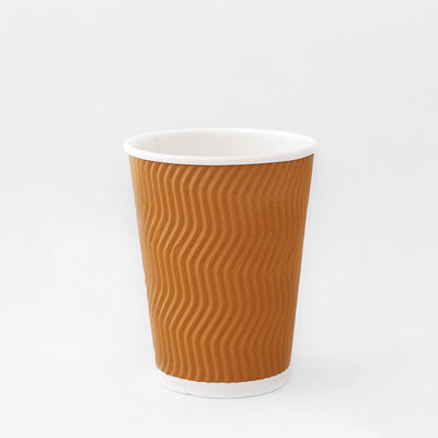 Biologisch afbreekbare Ripple koffiebekers Custom 10oz Paper Drinking Cup