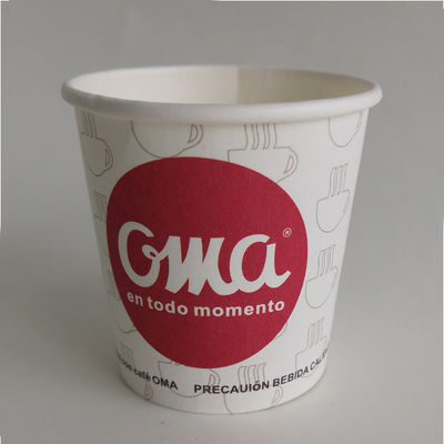 6oz enkelvoudige wandpapierbeker 0,18L biologisch afbreekbare papieren bekers voor koude dranken Custom label