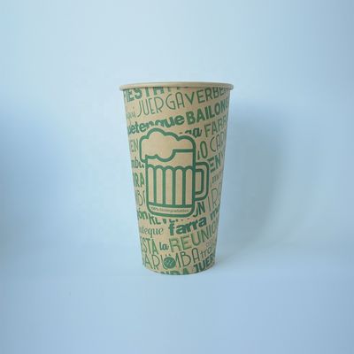 24oz gepersonaliseerde papieren kopjes enkellaag 675ml aangepaste papieren kopjes met logo