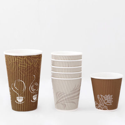 Eenmalige Kraft Ripple Cups 12 oz 430 ml koud drankje eenmalige cups waterdicht