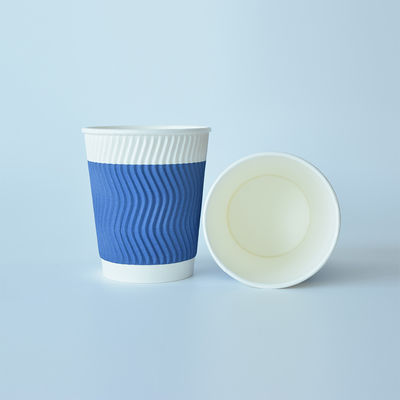 630 ml 22 oz Ripple Wall Paper Cups Printed Paper Coffee Cups Voor het drinken