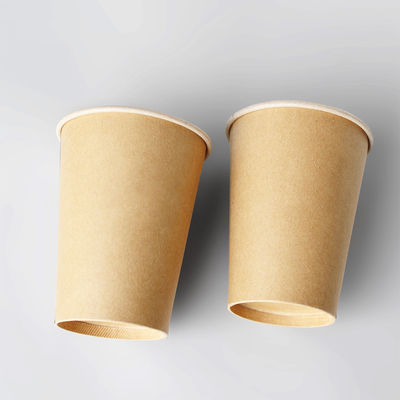 Groentegraad Bruin Kraft Papierbeker Kunststofvrij Gecoat Eenwand Kraft Warmbekers