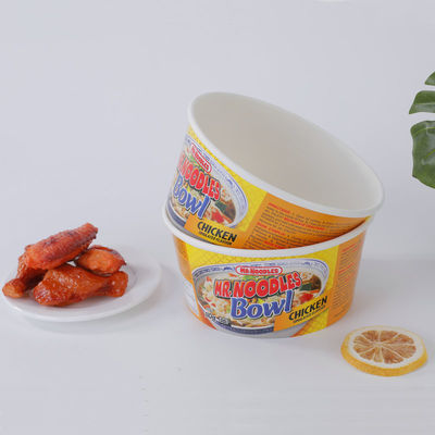 Biologisch afbreekbare zware papieren schalen wegwerp 750 ml PLA bekleed voor warm eten om mee te nemen