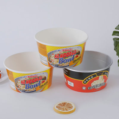 Gepersonaliseerde gedrukte kartonnen kom 860 ml Salad kom Salad kom Kraft PLA bekleding