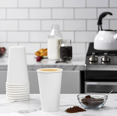 230 ml 8,5 oz enkelwand wegwerpbekers met PE coating melk thee dubbele wandpapierbeker