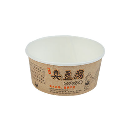 Biologisch afbreekbare wegwerpsopbak 363 ml voedselcontainerbak Plasticvrije coating