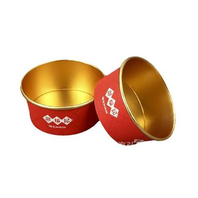 Eenmalige aluminium folie kom Custom Print PE PLA Gold Eenmalige kom Grote