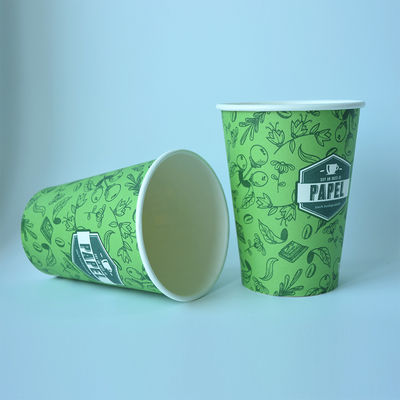 Custom Logo 430ml Gepersonaliseerde papieren kopjes 12oz Wegwerpkopjes met logo