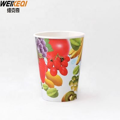 Disposable single wall Paper Cups with Dome Lids for ice Beverages