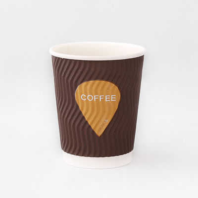 Wegwerp Ripple Paper Coffee Cups 8oz Paper Juice Cup Customized Grootte