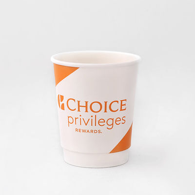 Logo gedrukt Dubbelwand Warmbekers OEM Plastic Free Coated Paper Cold Drink Cups