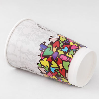 OEM 16oz Double Wall Paper Cup PE bedekte wegwerpmelk thee cup