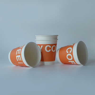 PLA-gecoate dubbelwandpapierbekers voedselkwaliteit wegwerpbeker voor warm drinken SGS