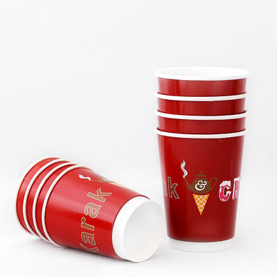 16oz 138mm Dubbelwandpapierbeker 540ml Milk Tea Cold Drink Cup Paper