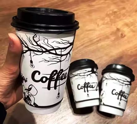 630cc 22oz Doppellagig papieren kopje PE bedekt wegwerpkoffiekopjes TUV