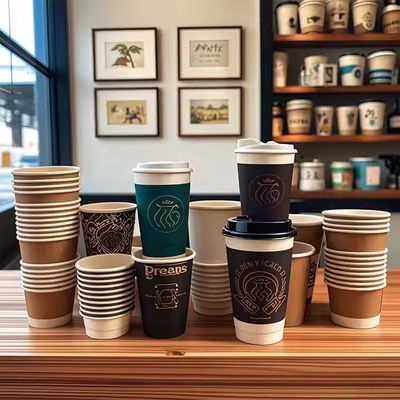 FSC Double Wall Wegwerp koffiebekers 22 oz Eco Friendly Paper Cup 630cc