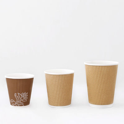 Aanpassing Ripple Wall Paper Cup 10oz Warm Drinking 90mm Papier Koud Drink