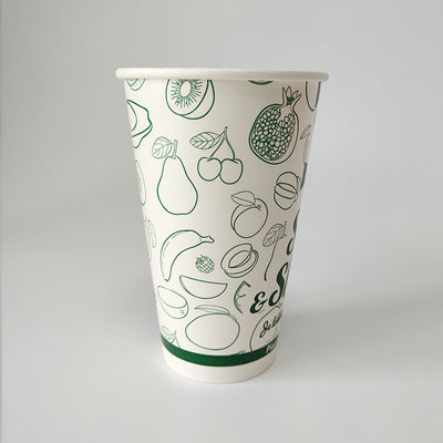 Eco-vriendelijk PLA Biodegradable Single Paper Cup 20oz 600ml kan worden aangepast