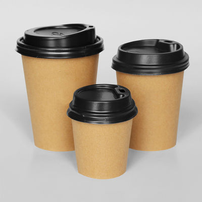 Eenmalige Kraft-warmbekers PLA-gecoat enkelwandlogo Custom Kraft Paper Soup Cup