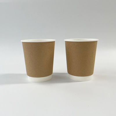 Dubbelwand Kraft Papierbeker Kraft 3OZ 75ml Wegwerpkoffiekopjes