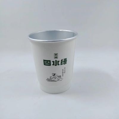 Eenmalig aluminium papieren kopje 125 ml Dubbelwand PE bedekt voor warm drinken