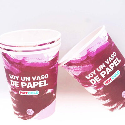 10 oz 360 ml enkelvoudige wandpapierbeker Plastic-vrij bekleed cola wegwerpbekers voor koude dranken