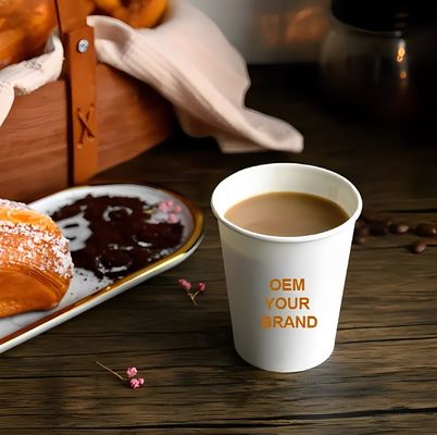 100% composteerbare enkelvoudige wandpapierbeker 4 oz 125 ml plastic gratis papierbeker