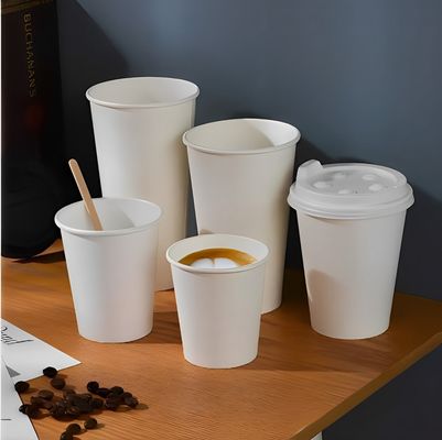 3.5oz 85ml Wit Wegwerp PE Single Paper Cup kan op maat worden afgedrukt